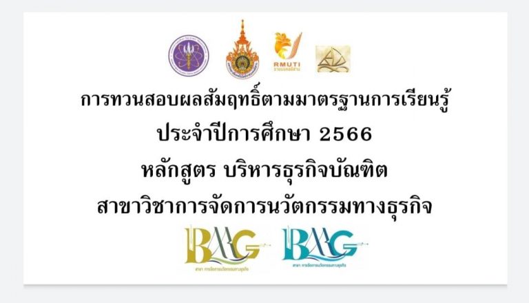 ทวนสอบผลสัมฤทธิ์ตามมาตรฐานการเรียนรู้ประจำปีการศึกษา 2566 สาขาการจัดการ